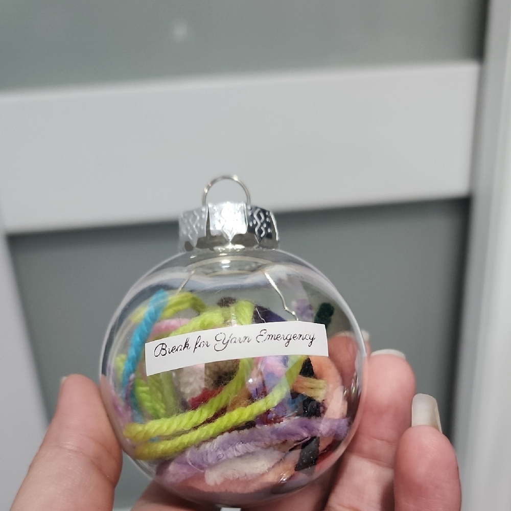 Yarn Emergency Ornament